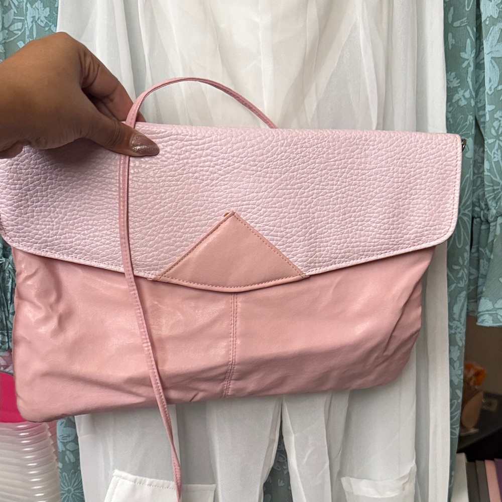 Pink Leather Women's Clutch